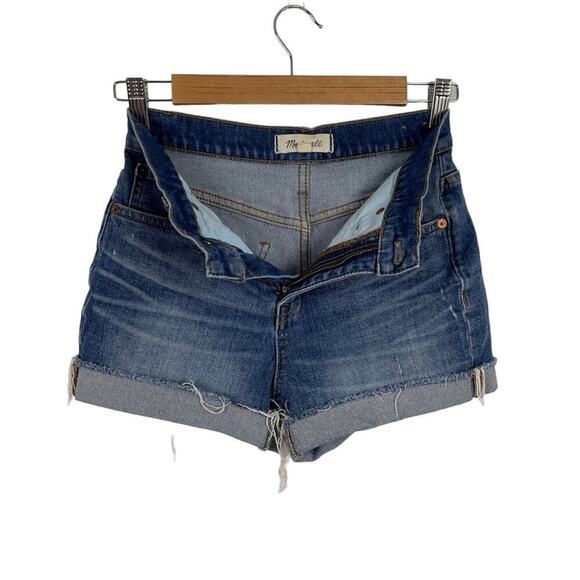 Madewell High-Rise Denim Shorts in Glenoaks Wash: Cutoff Edition Stretch Size 24 - Picture 11 of 14